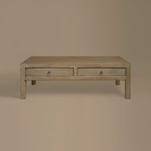 Brodie Coffee Table showing the thick squared edge of the top