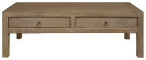 End view of the Brodie Coffee Table showing the 60cm depth