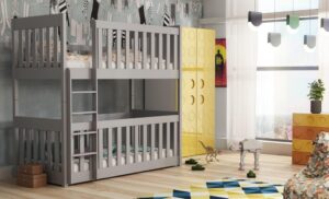 Wooden Bunk Bed Konrad with Cot Bed, front view — Arte-N bunk bed