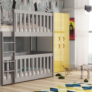 Wooden Bunk Bed Konrad with Cot Bed, front view — Arte-N bunk bed