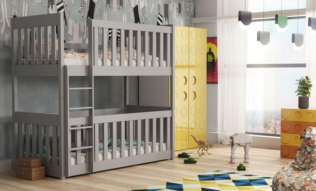 Wooden Bunk Bed Konrad with Cot Bed, front view — Arte-N bunk bed