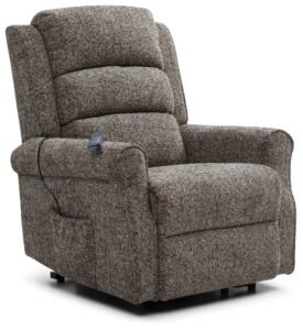 Baxter Electric Recliner Chair from the side showing the reclining profile