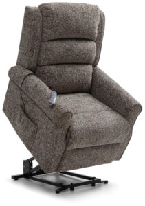 Baxter Electric Recliner in mushroom laundered chenille