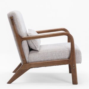 Inca accent chair in Leto green woven chenille