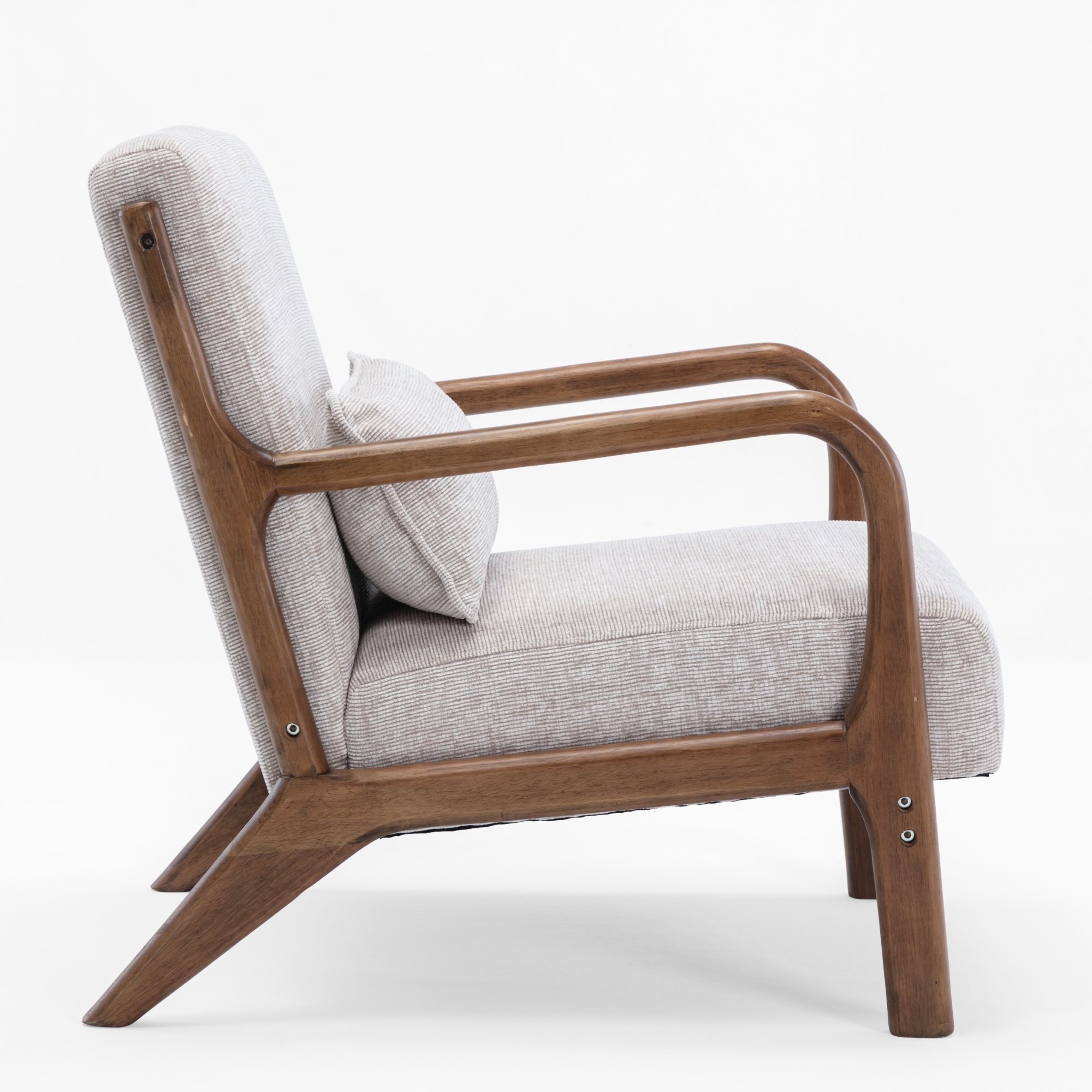 Inca accent chair in Leto green woven chenille