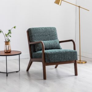 Inca accent chair side view showing the 82cm depth