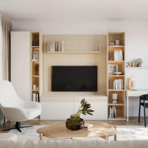 Charlie CH-20 Chest Of Drawers 100cm in Cashmere and Oak Barista, view 3 — Arte-N chest of drawers