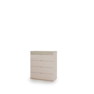 Charlie CH-20 Chest Of Drawers 100cm in Cashmere and Oak Barista, front view — Arte-N chest of drawers
