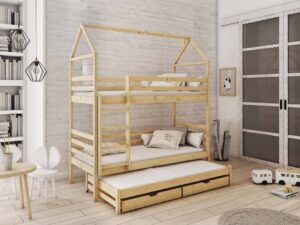 Dalia Bunk Bed with Trundle and Storage, front view — Arte-N bunk bed