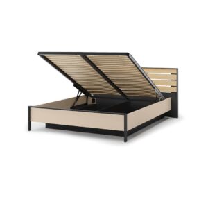 Enna EN-02 Ottoman Bed [EU King] in Beige and Black, view 2 — Arte-N ottoman bed