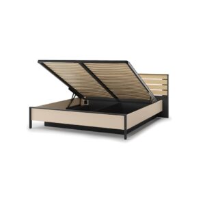 Enna EN-02 Ottoman Bed [EU Super King] in Beige and Black, view 2 — Arte-N ottoman bed