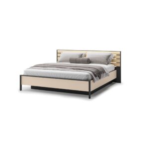 Enna EN-02 Ottoman Bed [EU Super King] in Beige and Black, view 4 — Arte-N ottoman bed