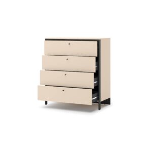 Enna EN-03 Chest Of Drawers 101cm in Beige and Black, view 2 — Arte-N chest of drawers