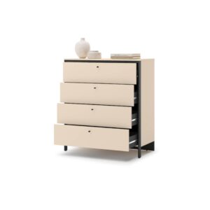Enna EN-03 Chest Of Drawers 101cm in Beige and Black, view 4 — Arte-N chest of drawers