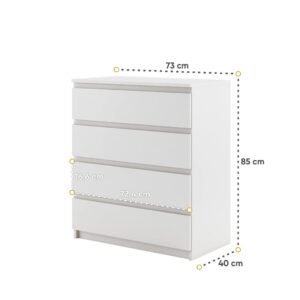 Idea ID-06 Chest of Drawers 73cm in White Matt, view 2 — Arte-N chest of drawers