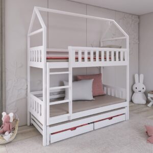 Iga Bunk Bed with Trundle and Storage, front view — Arte-N bunk bed