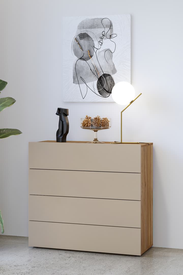 Impressio 27 Chest Of Drawers 100cm in Oak Mauvella and Congo, view 4 — Arte-N chest of drawers
