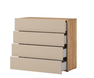 Impressio 27 Chest Of Drawers 100cm in Oak Mauvella and Congo, view 2 — Arte-N chest of drawers