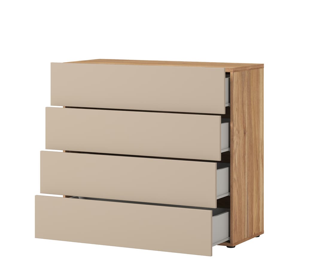 Impressio 27 Chest Of Drawers 100cm in Oak Mauvella and Congo, view 2 — Arte-N chest of drawers