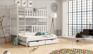 Wooden Bunk Bed Klara with Trundle and Storage, front view — Arte-N bunk bed