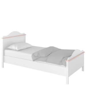Luna LN-08 Bed in White Matt, front view — Arte-N kids single bed