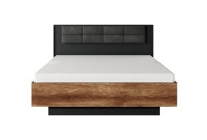 Milton Ottoman Bed [EU King] in Oak Chestnut and Anthracite, view 3 — Arte-N ottoman bed