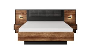 Milton Ottoman Bed [EU King] in Oak Chestnut and Anthracite, view 4 — Arte-N ottoman bed