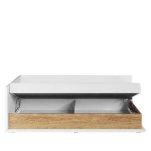 Massi MS-09 Bed in Natural Hickory and Alpine White, view 2 — Arte-N kids single bed