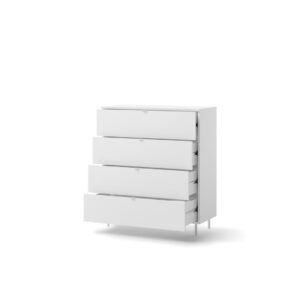 Mila MA-04 Chest Of Drawers 90cm in White, view 2 — Arte-N chest of drawers