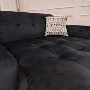 Close view of the Oslo ebony black upholstery