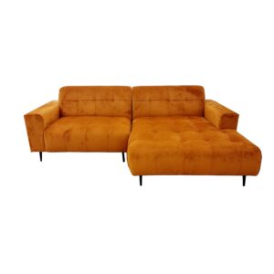 Oslo two piece cinema sofa in burnt orange on a plain background