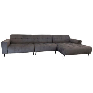 Oslo three piece cinema sofa in steel grey shown full length on a plain background