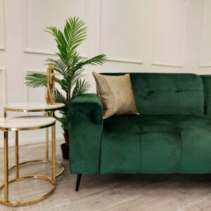 Oslo cinema sofa in emerald green seen from the chaise end