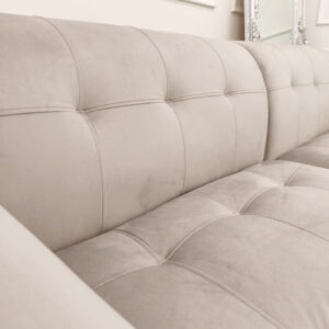Close view of the Oslo silver grey upholstery