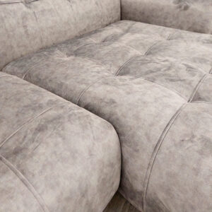 Close view of the Oslo mottled grey Buxton Rhino fabric
