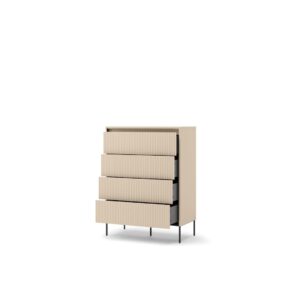 Trend TS-04 Chest Of Drawers 93cm in Beige and Black, view 2 — Arte-N chest of drawers