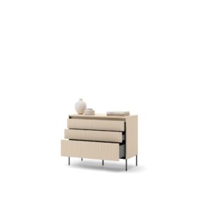 Trend TS-05 Chest Of Drawers 104cm in Beige and Black, view 3 — Arte-N chest of drawers