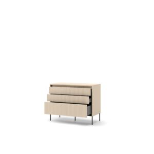 Trend TS-05 Chest Of Drawers 104cm in Beige and Black, view 2 — Arte-N chest of drawers