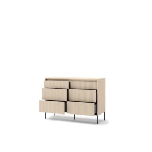 Trend TS-06 Chest Of Drawers 130cm in Beige and Black, view 2 — Arte-N chest of drawers