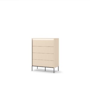 Trend TS-04 Chest Of Drawers 93cm in Beige and Black, view 4 — Arte-N chest of drawers