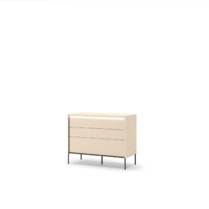 Trend TS-05 Chest Of Drawers 104cm in Beige and Black, view 4 — Arte-N chest of drawers