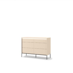 Trend TS-06 Chest Of Drawers 130cm in Beige and Black, view 4 — Arte-N chest of drawers