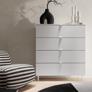 Mila MA-04 Chest Of Drawers 90cm in White, view 3 — Arte-N chest of drawers