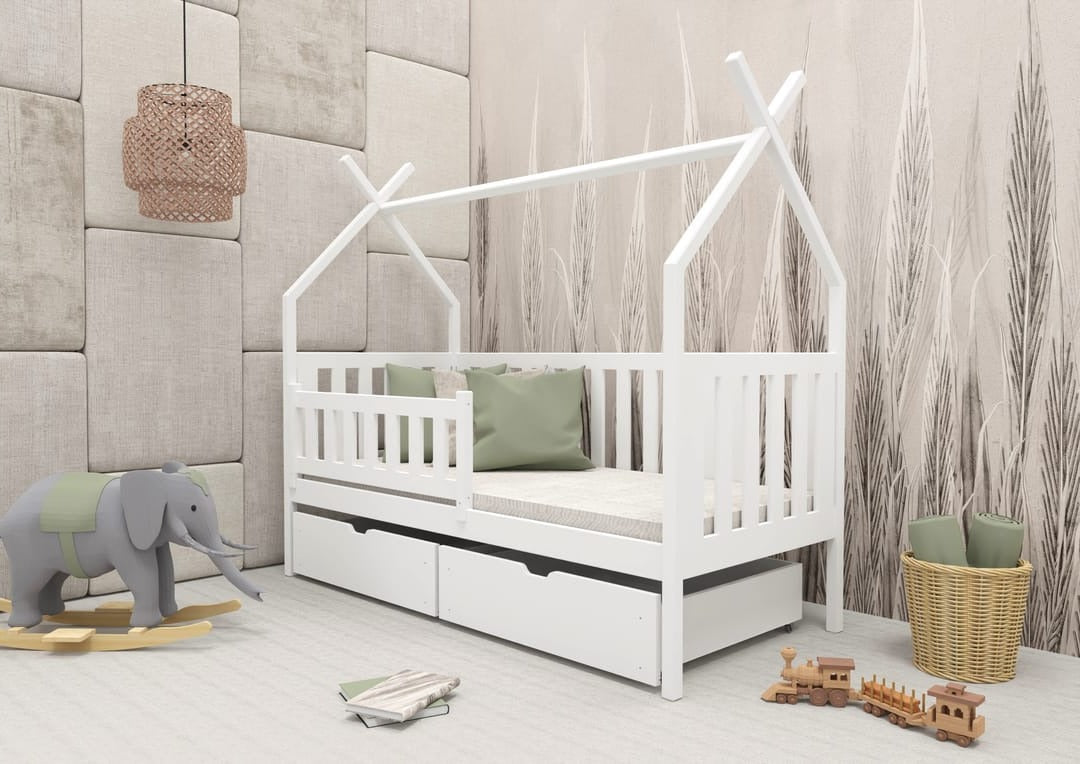 Wooden Single Bed Simba with Storage, view 2 — Arte-N kids single bed