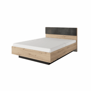 Tally Ottoman Bed [EU King] in Oak Artisan and Anthracite, front view — Arte-N ottoman bed