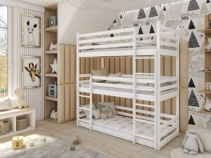 Wooden Triple Bunk Bed Ted, view 2 — Arte-N bunk bed