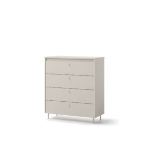 Torino TK-03 Chest Of Drawers 90cm in Cashmere, front view — Arte-N chest of drawers