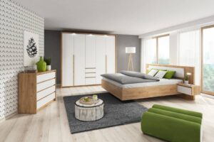Xelo Chest Of Drawers 93cm in White and Oak Golden, view 2 — Arte-N chest of drawers