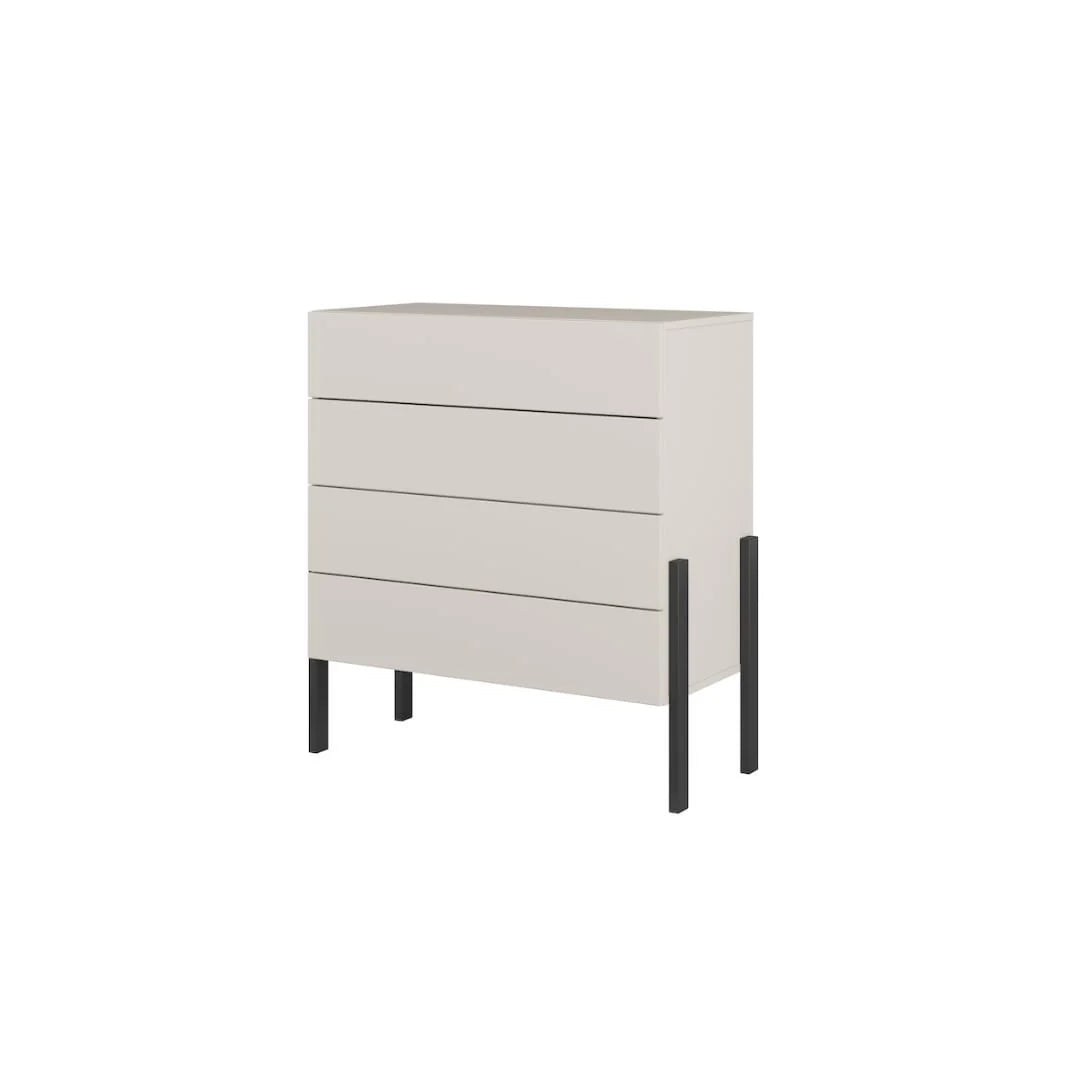 Yukon Chest Of Drawers 80cm in Cashmere, front view — Arte-N chest of drawers