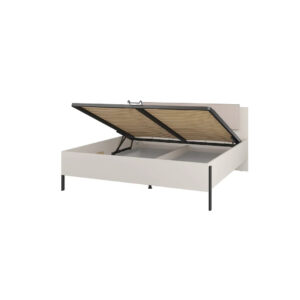 Yukon Ottoman Frame [EU Super King] in Cashmere, front view — Arte-N ottoman bed